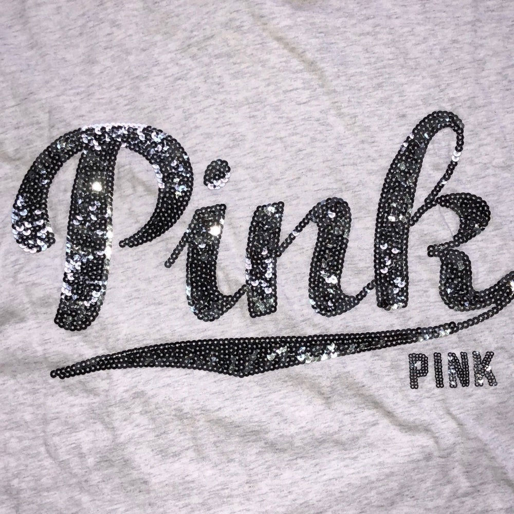 Victoria’s Secret PINK sequin hoodie shirt XS - Picture 2 of 4